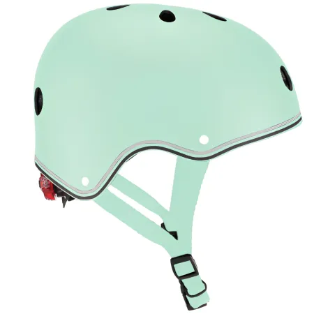 Casco Bambini 48-53cm Verde con Luci LED Posteriori Monopattino Bici