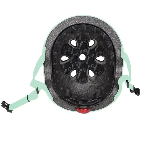 Casco Bambini 48-53cm Verde con Luci LED Posteriori Monopattino Bici