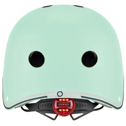 Casco Bambini 48-53cm Verde con Luci LED Posteriori Monopattino Bici