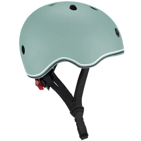 Casco per Bambini 45-51cm Verde Salvia LED Posteriori Monopattino
