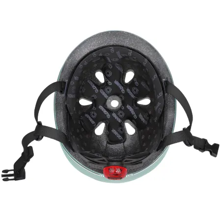 Casco per Bambini 45-51cm Verde Salvia LED Posteriori Monopattino