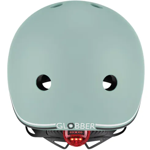 Casco per Bambini 45-51cm Verde Salvia LED Posteriori Monopattino