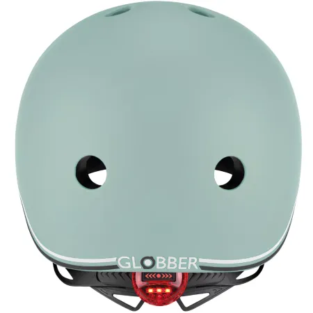 Casco per Bambini 45-51cm Verde Salvia LED Posteriori Monopattino