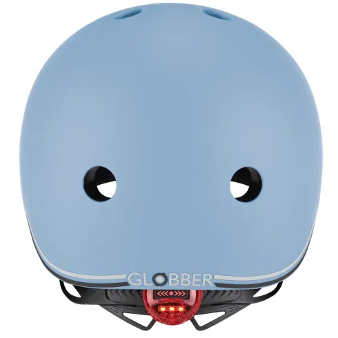 Casco per Bambini 45-51cm Blu Pastello LED Posteriori Monopattino