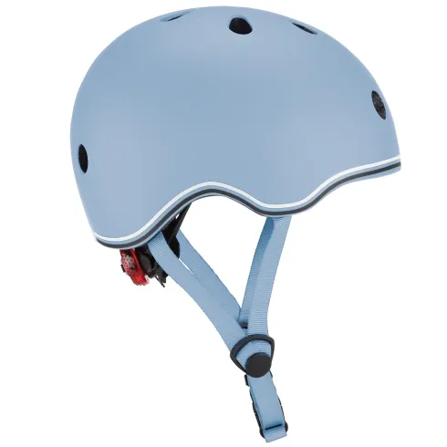 Casco per Bambini 45-51cm Blu Pastello LED Posteriori Monopattino