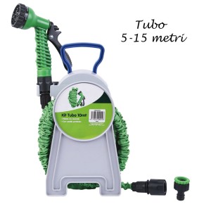 Avvolgi Tubo Magico Acqua Irrigazione Estensibile Allungabile Giardino Carrello