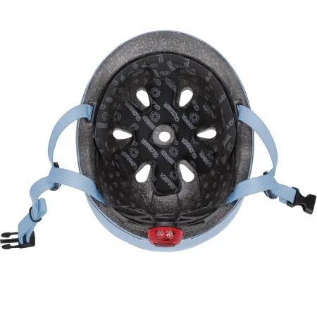 Casco per Bambini 45-51cm Blu Pastello LED Posteriori Monopattino