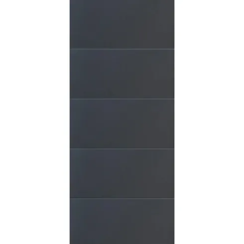 Pannello per Porta Blindata Alluminio Grigio con Incisioni 90x210 cm