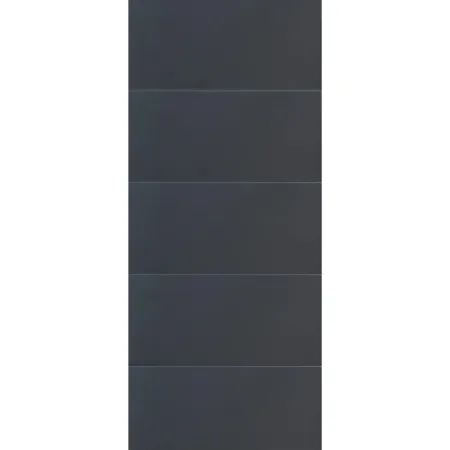 Pannello per Porta Blindata Alluminio Grigio con Incisioni 90x210 cm