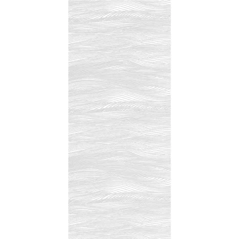 Pannello per Porta Blindata Alluminio Bianco Effetto Onde 90x210 cm