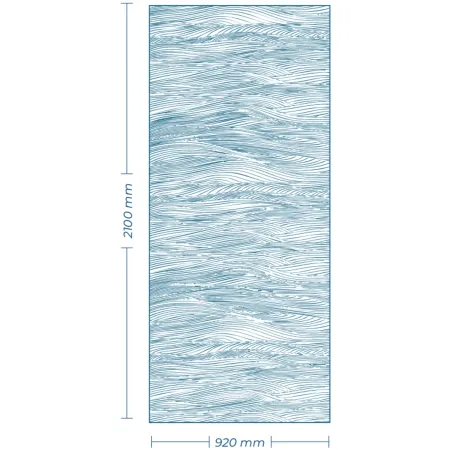 Pannello per Porta Blindata Alluminio Grigio Effetto Onde 90x210 cm