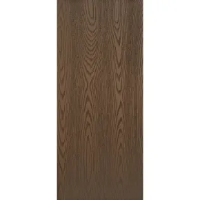 Pannello per Porta Blindata Alluminio Noce Venature Verticali 90x210 cm