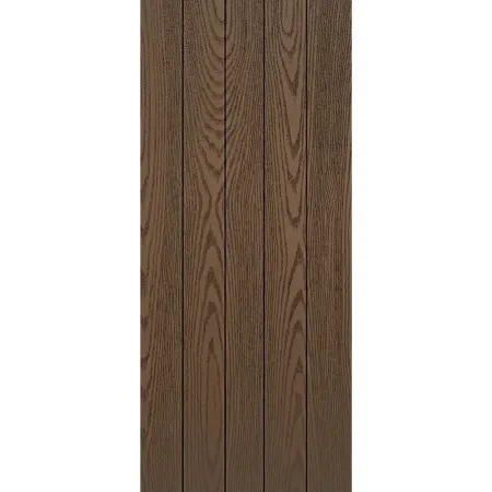 Pannello per Porta Blindata Alluminio Noce Effetto Perlina 90x210 cm