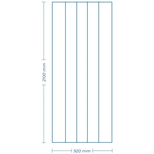 Pannello per Porta Blindata Alluminio Noce Effetto Perlina 90x210 cm
