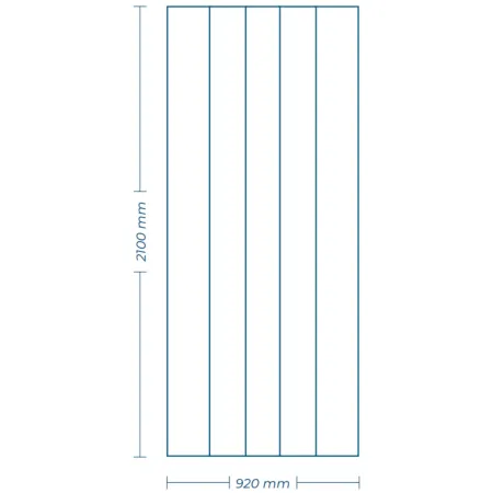 Pannello per Porta Blindata Alluminio Noce Effetto Perlina 90x210 cm