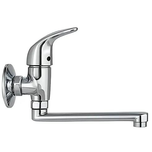 Miscelatore Lavello a Muro Monocomando Ottone Cromato Cartuccia 40 mm