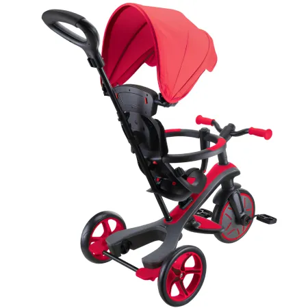 Triciclo Evolutivo 4 in 1 Maniglia Regolabile Balance Bike Rosso