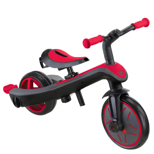 Triciclo Evolutivo 4 in 1 Maniglia Regolabile Balance Bike Rosso