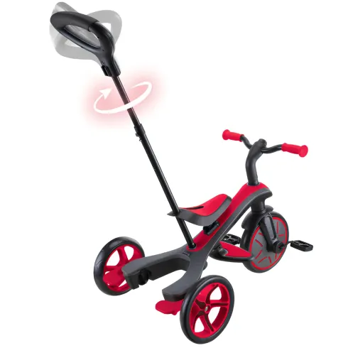Triciclo Evolutivo 4 in 1 Maniglia Regolabile Balance Bike Rosso