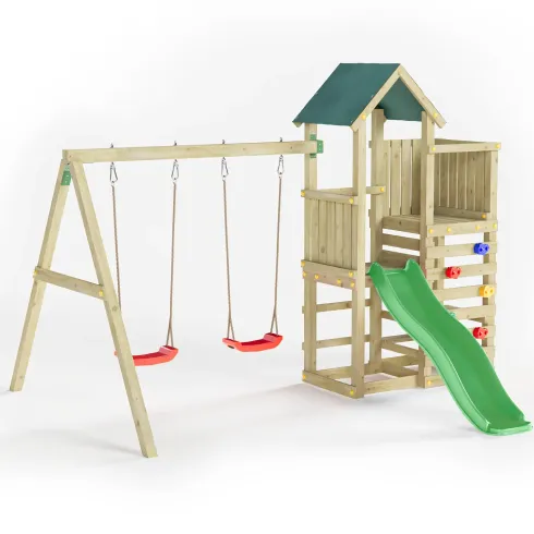 Parco Giochi Bimbi da Giardino in Legno Altalena Scivolo Picnic Tavolo