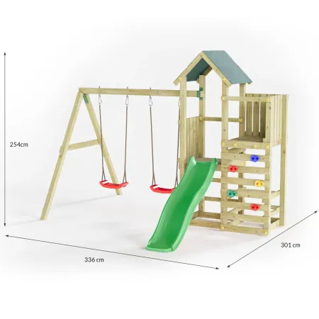 Parco Giochi Bimbi da Giardino in Legno Altalena Scivolo Picnic Tavolo