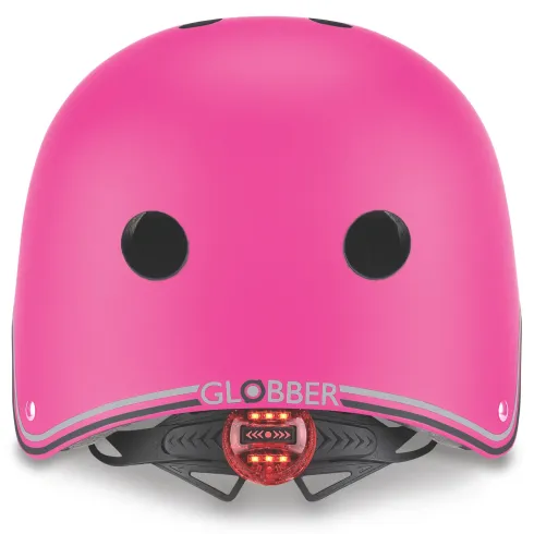 Casco per Bambini Regolabile XS/S 48-53 cm con LED Fucsia Monopattino