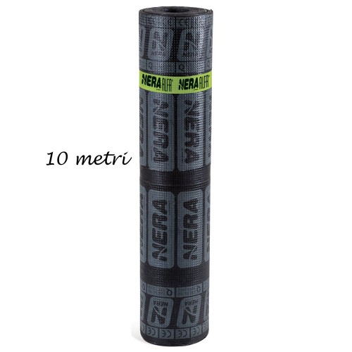 Rotolo Guaina Poliestere 10 mt Bituminosa 4kg/m2 Impermeabilizzante Tetti Bitume