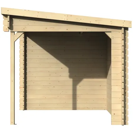Casetta in Legno 28 mm con Portico 443x229 cm da Giardino Block House