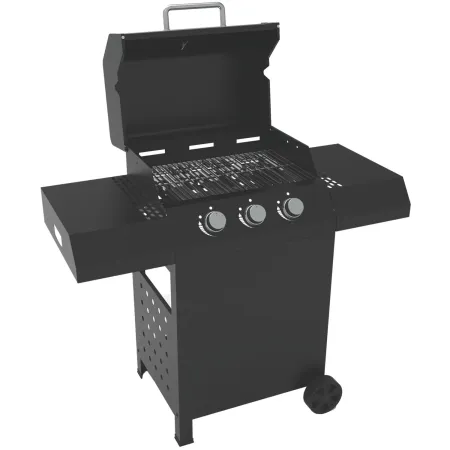 Barbecue a Gas 3 Fuochi 8,5 kW con Coperchio Termometro Pietra Lavica