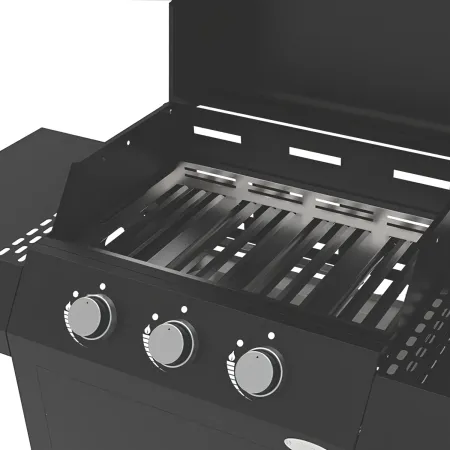 Barbecue a Gas 3 Fuochi 8,5 kW con Coperchio Termometro Pietra Lavica
