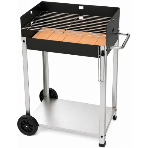 Barbecue a Carbone da Giardino Mattone Refrattario Griglia Regolabile