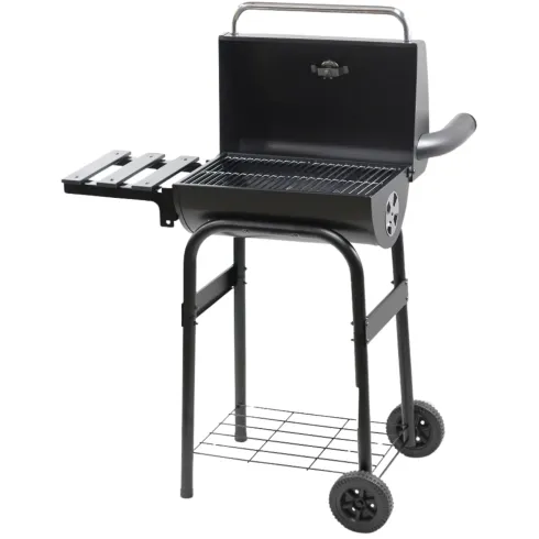 Barbecue a Carbone con Affumicatore e Griglia Inox con Coperchio
