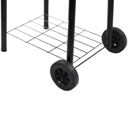 Barbecue a Carbone con Affumicatore e Griglia Inox con Coperchio
