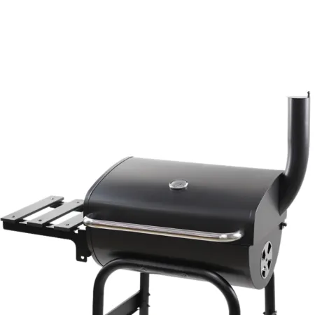 Barbecue a Carbone con Affumicatore e Griglia Inox con Coperchio