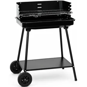 Barbecue a Carbonella da Giardino con Griglia Regolabile Paravento