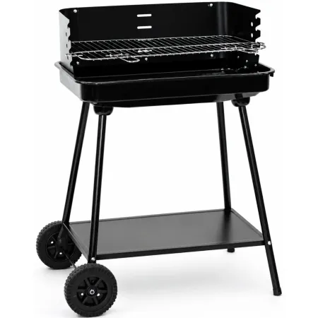 Barbecue a Carbonella da Giardino con Griglia Regolabile Paravento