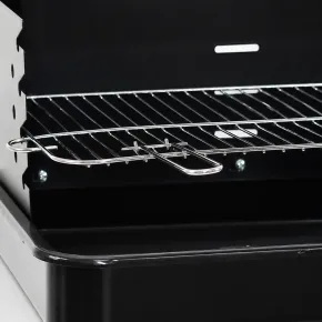 Barbecue a Carbonella da Giardino con Griglia Regolabile Paravento 2