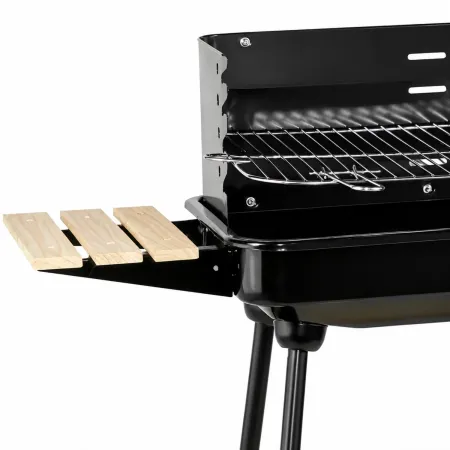 Barbecue a Carbonella da Esterno con Ruote Portatile Griglia Regolabile