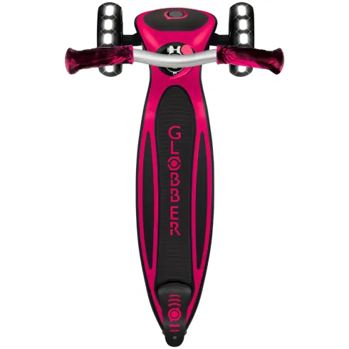 Monopattino per Bambini a 3 Ruote Fucsia Regolabile con Luci LED