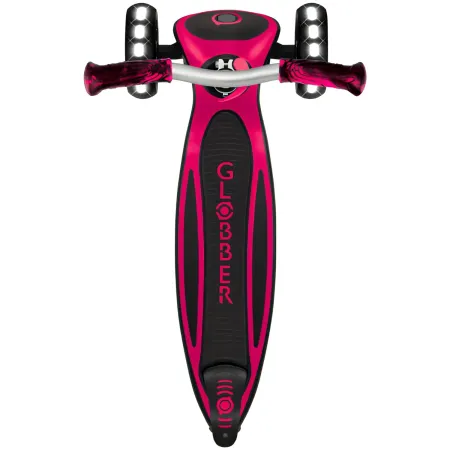 Monopattino per Bambini a 3 Ruote Fucsia Regolabile con Luci LED