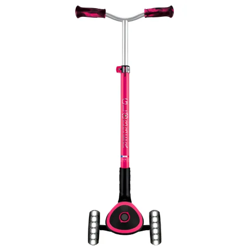 Monopattino per Bambini a 3 Ruote Fucsia Regolabile con Luci LED