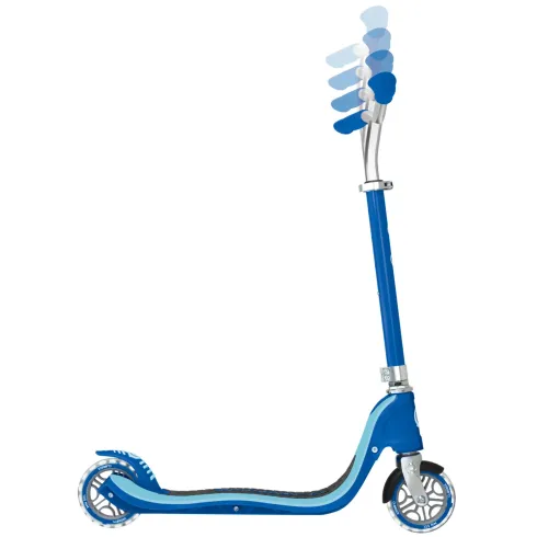 Monopattino per Bimbi 2 Ruote Blu Navy Manubrio Regolabile Ruote LED
