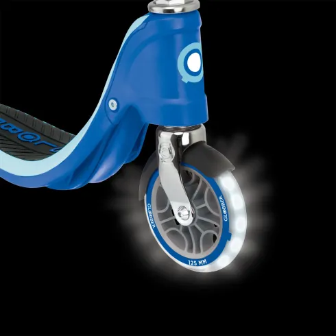 Monopattino per Bimbi 2 Ruote Blu Navy Manubrio Regolabile Ruote LED