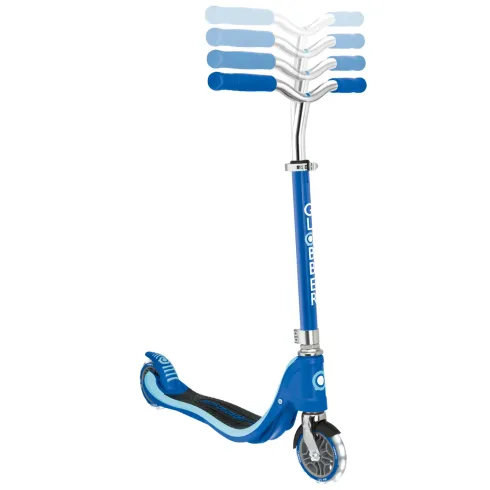 Monopattino per Bimbi 2 Ruote Blu Navy Manubrio Regolabile Ruote LED