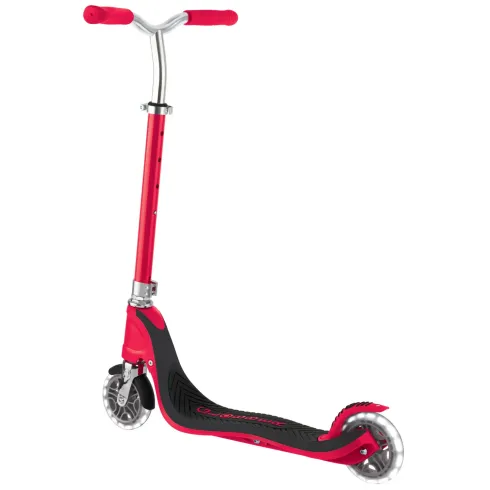Monopattino per Bimbi 2 Ruote Rosso Manubrio Regolabile Ruote LED