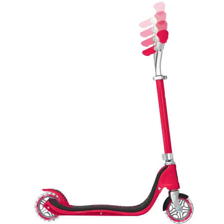 Monopattino per Bimbi 2 Ruote Rosso Manubrio Regolabile Ruote LED