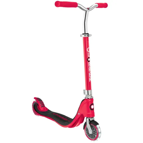 Monopattino per Bimbi 2 Ruote Rosso Manubrio Regolabile Ruote LED