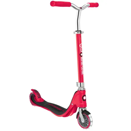Monopattino per Bimbi 2 Ruote Rosso Manubrio Regolabile Ruote LED
