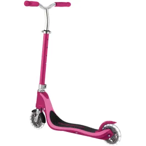 Monopattino Bimbi 2 Ruote Rosa Rubino Manubrio Regolabile Ruote LED 2