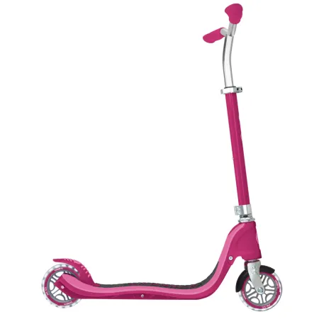Monopattino Bimbi 2 Ruote Rosa Rubino Manubrio Regolabile Ruote LED